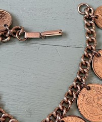 Vintage Coins From Around the World Charm Bracelet