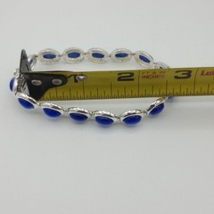 FAS DESIGNER Sterling Silver Blue Lapis Stone Bracelet Vintage Fashion Jewelry