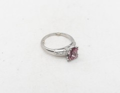 Vintage $5000 1ct CERTIFIED Padparadscha Sapphire Diamond Platinum Ring FREE SZ