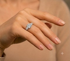 Vintage Platinum Engagement Ring 2.03CT.Natural Round Shape Diamond Circ 1950’s