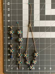 Vtg Avon JJH Blue Green Cabochon Clear Rhinestone Necklace Bracelet Earrings Set