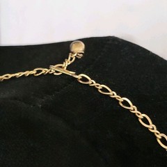 Wells Four Bead Gold Necklace 15″ 14K GF Mid Century Choker or Childs Adj J Hook