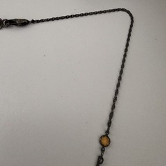 Austrian Crystal Fringe Necklace Cleopatra Amber Stones Vintage Estate Jewelry