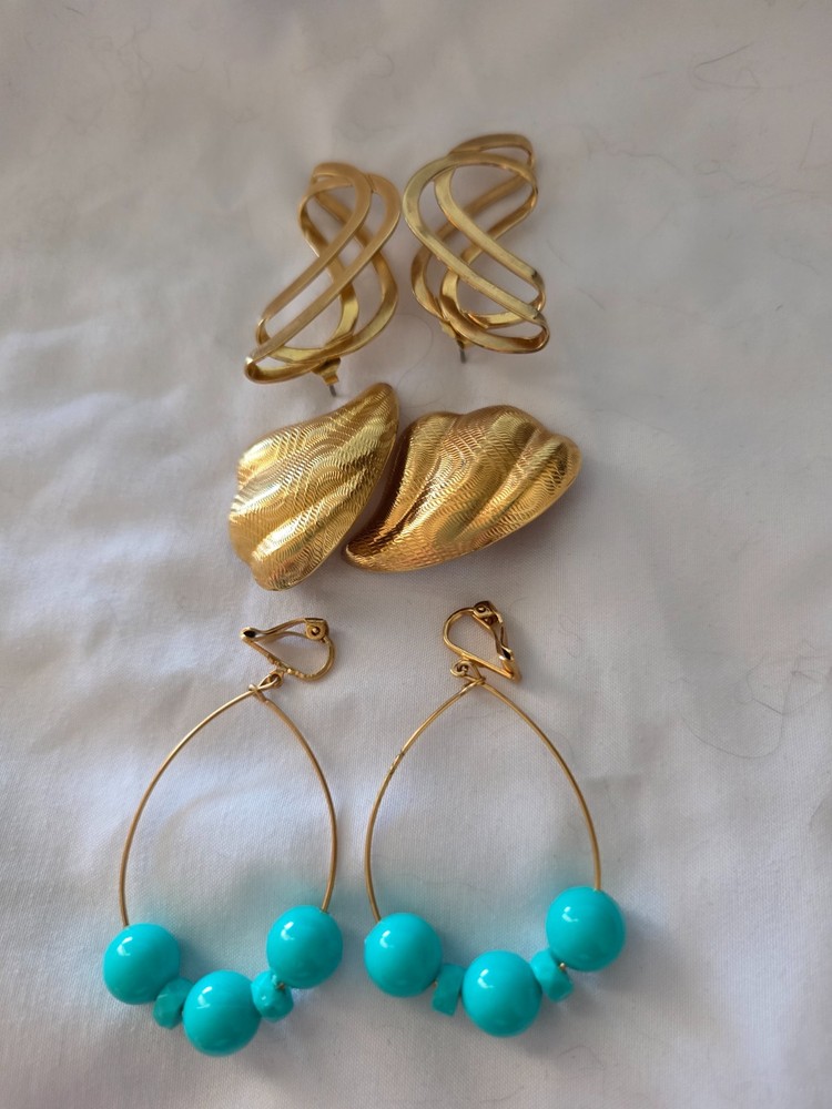 Lot of 3 Post Earrings, Vintage, Avon, Contemporary