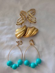 Lot of 3 Post Earrings, Vintage, Avon, Contemporary