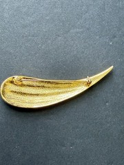 Vintage Gold Tone Modernist Abstract Brooch Pin Career Capsule Statement