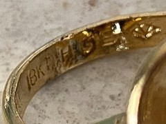 Vintage 18 KT HGE Gold Plated Amethyst Crystal Cocktail Statement Ring Size 5.5
