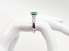 NEW Verragio 2.50ct Colombian Emerald VS G Diamond 18k White Gold HALO Ring 6g