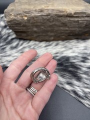 Vintage handmade Signed Sterling Silver Spoon Ring #B195