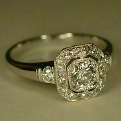 Art Deco Vintage 2.00Ct Round Cut Lab Created Diamond 925 Silver Engagement Ring