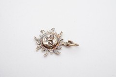 Vintage Sterling Silver 925 Sun Charm