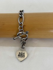Vintage Juicy Couture Bracelet Starter Charm Silver Tone 6.5 Inch