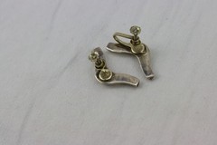 Alpaca Screwback Earrings, Vintage, Marked, 8gr