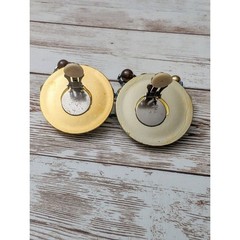 Vintage Clip On Earrings Extra Large Statement Earrings Beaded Dangle