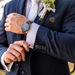 Flower Boutonnieres Pin Lapel Pin for Men Camellia Flower for Suit Wedding Gold