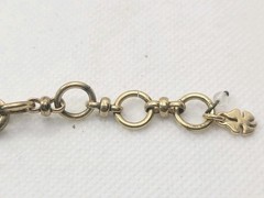 Vintage Antique Gold Tone Chain Necklace With Pedant 28in.