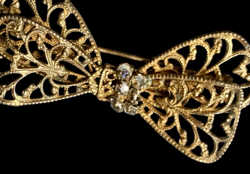 Vtg Miriam HASKELL Signed Bow Brooch For Repair Repurpose AS IS