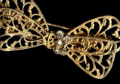 Vtg Miriam HASKELL Signed Bow Brooch For Repair Repurpose AS IS