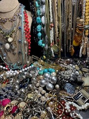 1 -2 LB LOT Of Used Costume Jewelry Vintage to Modern Wearable 15-20 Pieces