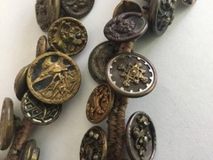 ANTIQUE BUTTON Bracelets European , West Germany, Czech. Circa 1900 2 BRACELETS
