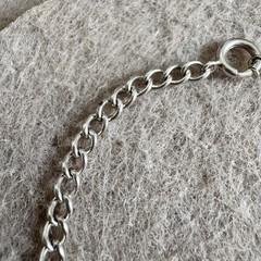 Vintage Sterling Silver Curb Chain Bracelet Jewelry Accessories Charm It