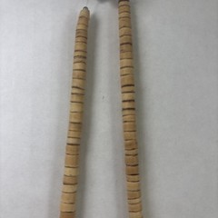 Light Brown Wood Beaded Disc Necklace Graduated Wooden Heishi Look Vintage 14in
