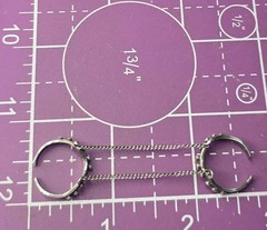 Tribal punk studded sterling silver vintage double ear cuff with connecting chai