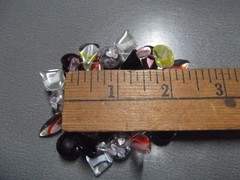 Vtg Costume Jewlery Multi colored Glass Beads 2.25″in Stretchy Barcelet