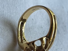 Vintage 17mm size (6.5 in USA) fancy ring 14k gold filled USA made