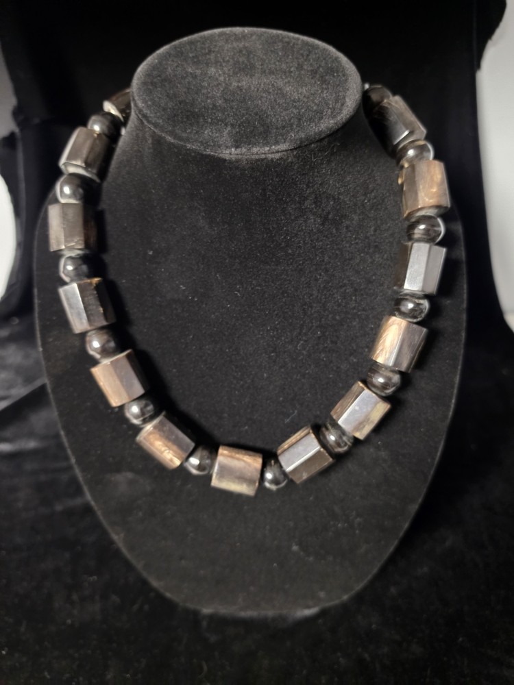 Vintage tribal-style statement necklace, likely made from…