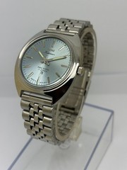 Vintage HMT Kohinoor Sky Blue Dial Mechanical hand Winding Transparent Back Case