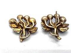 Vintage MMA Sterling Silver 925 Pair Grape Berry Cluster Earrings 5g
