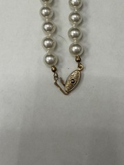 Vintage Costume Jewelry Lot Faux Pearls Enamel Earrings Bracelets Necklace (8p)