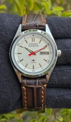 Vintage Citizen Automatic Men Transparent Back 21 Jewels Refurbished Wrist Watch