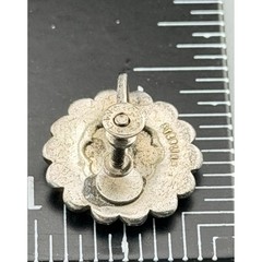 Vintage Sterling Marcasite Earrings Floral Screw Back Prong Set 5/8″