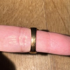 2 Vintage 18K & 14k Yellow Gold Electroplate Size 6/6.5 9.6g