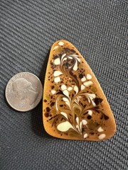 Vtg 50s Inga Carlson Mid Century Modern Enamel Copper Earring And Brooch Set