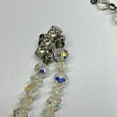 Vintage/Estate Aurora Borealis Crystal Double Stand Necklace