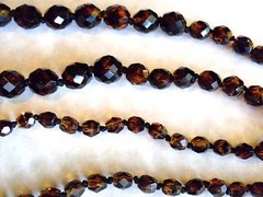 Hattie Carnegie GRADUATING TOPAZ AUSTRIAN CRYSTAL BEAD NECKLACE Vintage