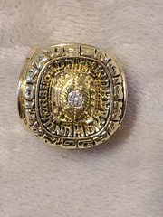 Oklahoma Sooners Big 8 1974 National Championship Ring Gold Tone Size 10
