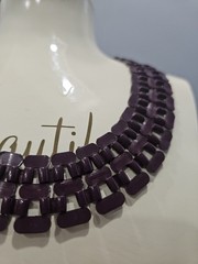 Vintage 1980s Napier Eggplant Purple Chain Link Necklace