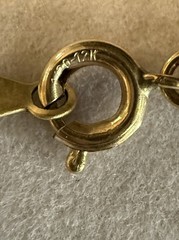 Les Bernard necklace 1/20 12k gold Fill!With Mother Of Pearl! Vintage Necklace!