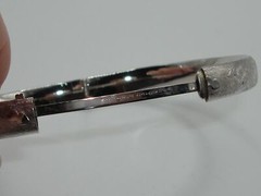 VINTAGE MARATHON “Princess Mara” STERLING SILVER HINGED BANGLE BRACELET IN O.B.!