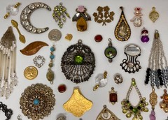 Lot Vtg & Modern Victorian Art Deco Style Pendants Findings Jewelry Craft J1