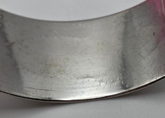 Vtg.Engraved Silver Tone Cuff Bracelet 6 in Floral Scroll Victorian Revival