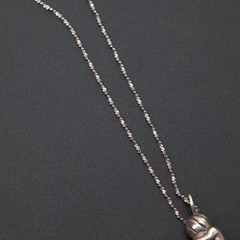 Sterling Silver Rope Chain Necklace Figure Pendant 30in