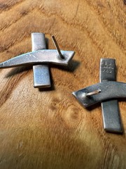 Vintage Taxco Mexico 925 Sterling Silver Modernist Geometric Post Earrings 10.9g