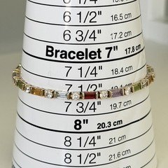 Ross Simons 925 Sterling Silver Gold Vermeil Genuine Multi Gemstone Bracelet 7.5