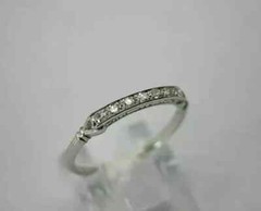1Ct Round Art Deco Style Lab Created Diamond 14k White Gold FN Ring Engagement