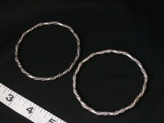 Unique Vintage Sterling Silver Twist Southwestern Bracelets. Make Offer! #1774